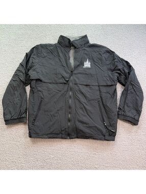 Princess Cruises Baltic Reversible Fleece Windbreaker Jacket Men's M Black Gray